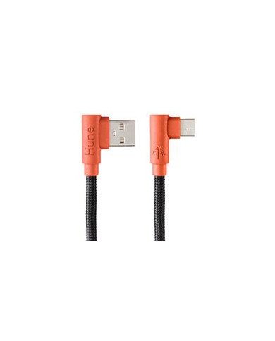 CABLE MICRO USB TIPO C HUNE HIEDRA SUSTENTABLE TRENZADO CARGA RAPIDA Y DATOS 90Aª 12M CORTEZA
